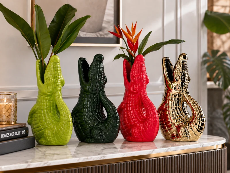 Giftcompany Croco Vase hellgrün 25cm