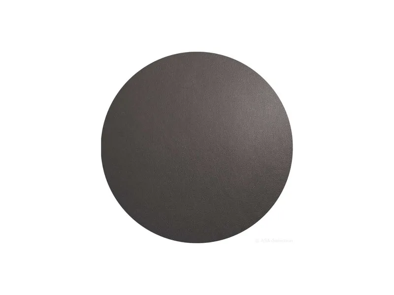 ASA Tischset rund Lederoptik basalt 38cm Set4