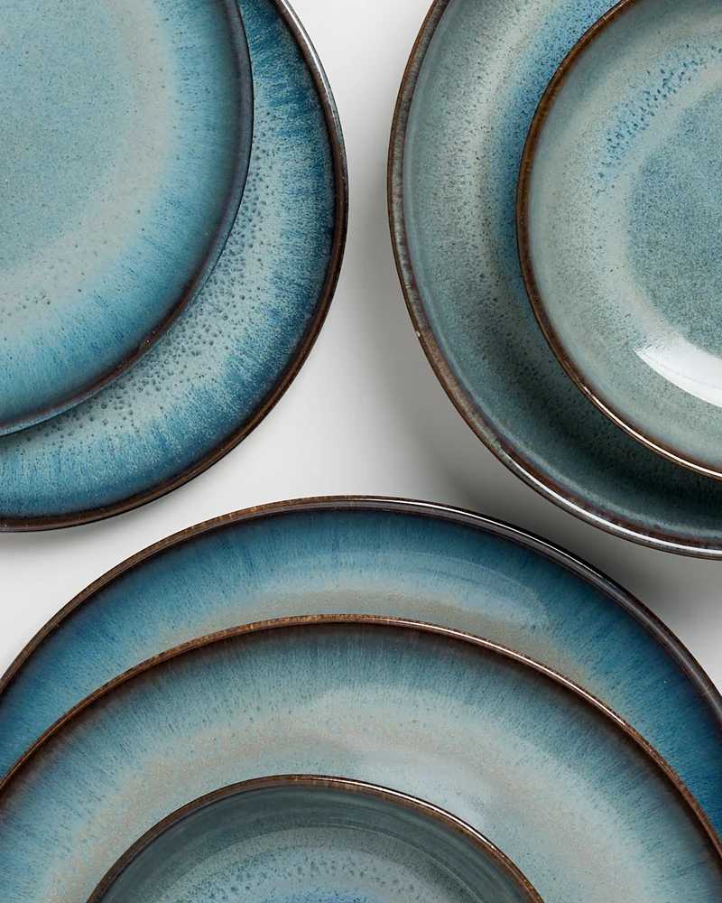 Madeira Geschirr-Set modern grünblau 7-teilig