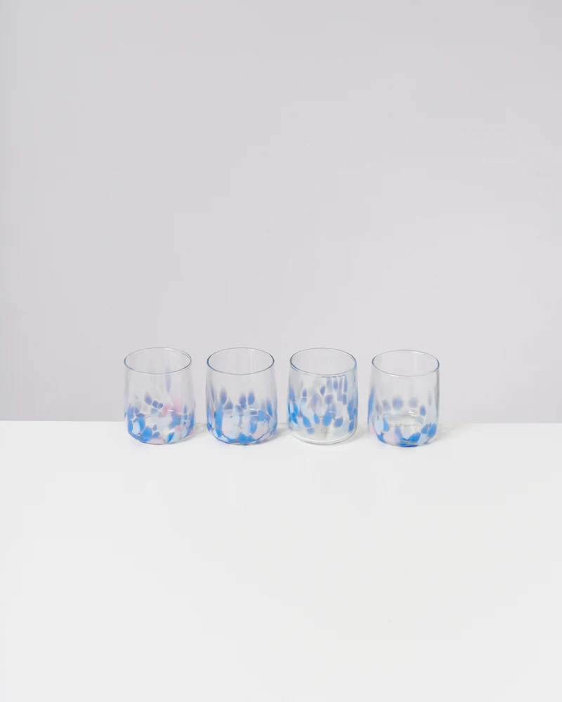 Alegria Glas klein blau rosé 4er-Set