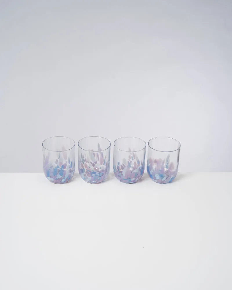 Alegria Glas groß lila blau 4er-Set