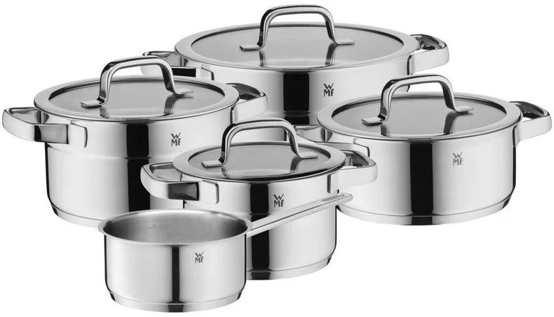 WMF Topfset Compact Cuisine – 5-teilig – Stielkasserolle ø 16, 16, 20 und 20 cm sowie Stielkasserolle ø 14 cm