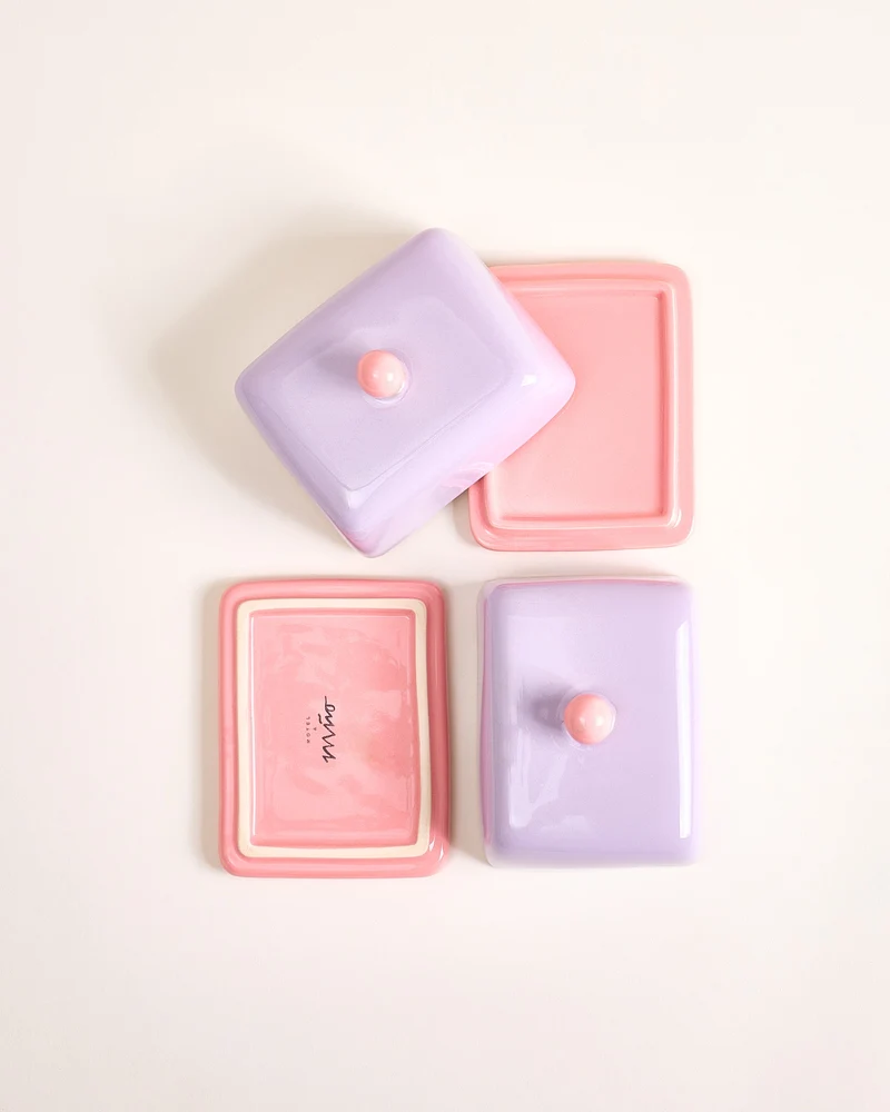 Seia Butterdose lila rosa