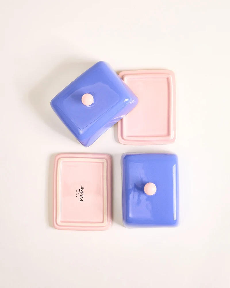 Seia Butterdose cornflower rosa