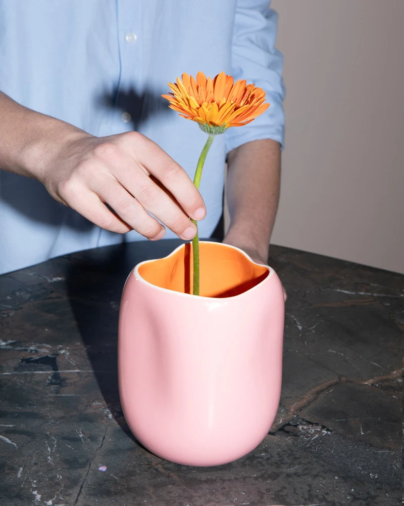 João Vase M rosa orange