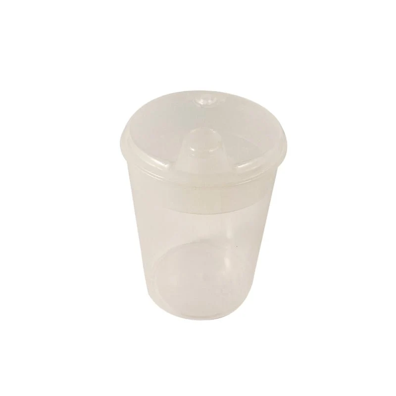 Becher mit Deckel - 12 mm Loch