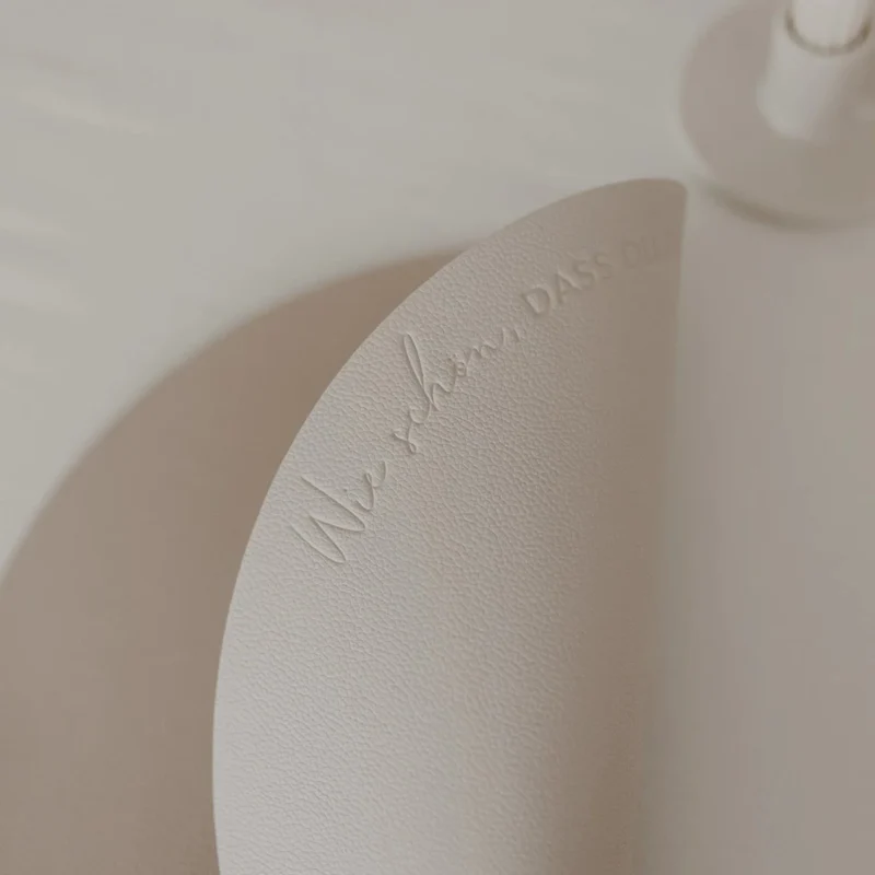 Wendbares Tischset „Wie schön“ Creme