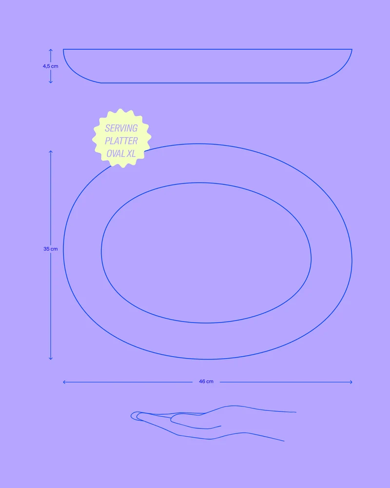 Sintra Servierplatte XL oval sand