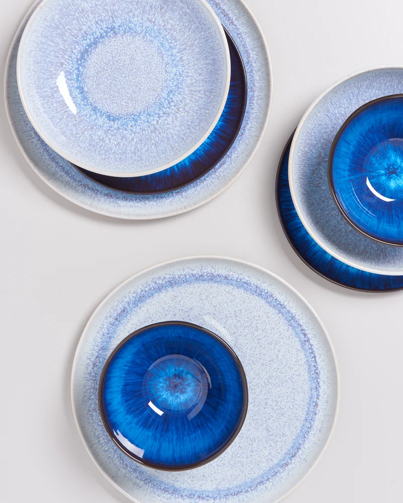 Melides Geschirr-Set deepseablue stoneblue 8-teilig