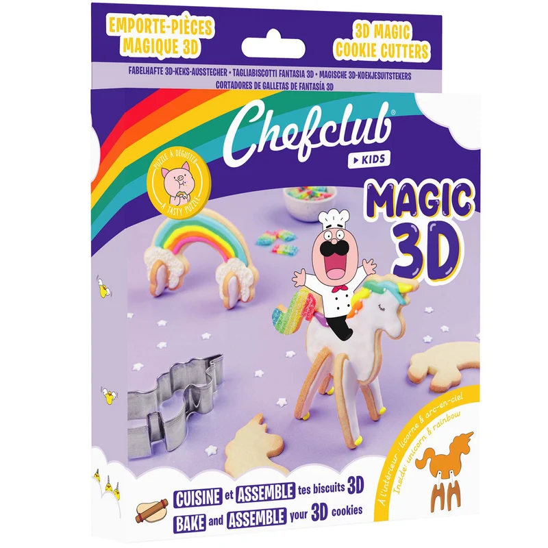 Ausstecher – Einhorn & Regenbogen Magic 3D