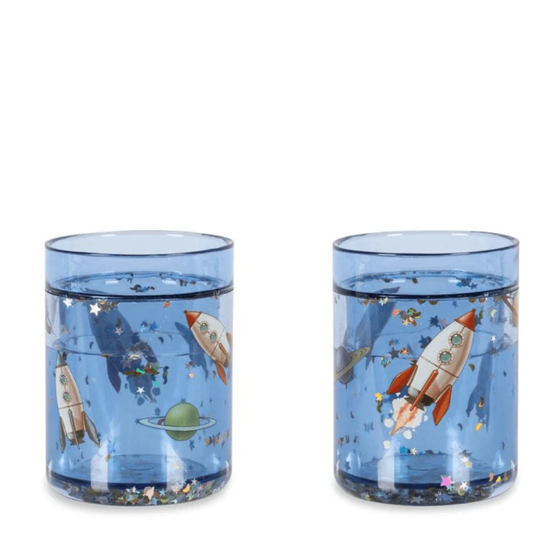 Glitzerbecher 2er Set Outer Space