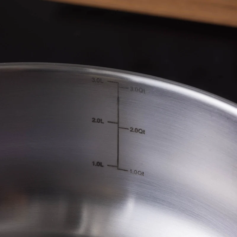 Karaca Elite Edelstahl-Kasserolle Flach 24 cm 3 L