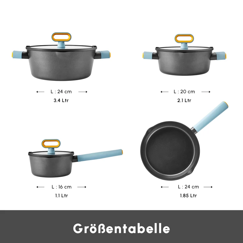 Karaca Swiss Crystal Fancy Keramik Kochgeschirr-Set 7 Teile