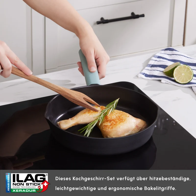 Karaca Swiss Crystal Fancy Keramik Kochgeschirr-Set 7 Teile