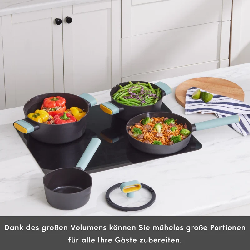 Karaca Swiss Crystal Fancy Keramik Kochgeschirr-Set 7 Teile