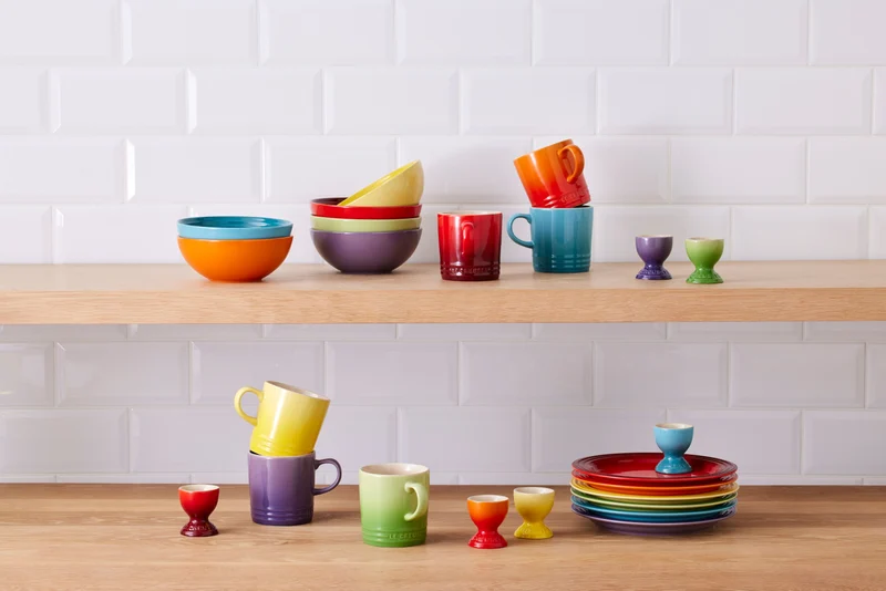 Le Creuset Regenbogen Speiseteller 27cm Set 6tlg