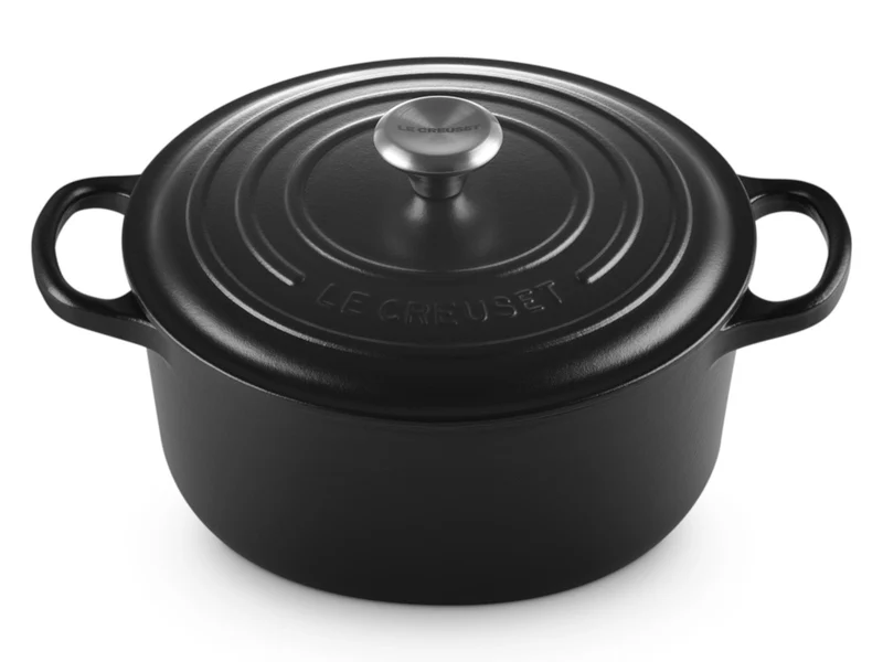 Le Creuset Bräter Signature rund schwarz matt 22cm