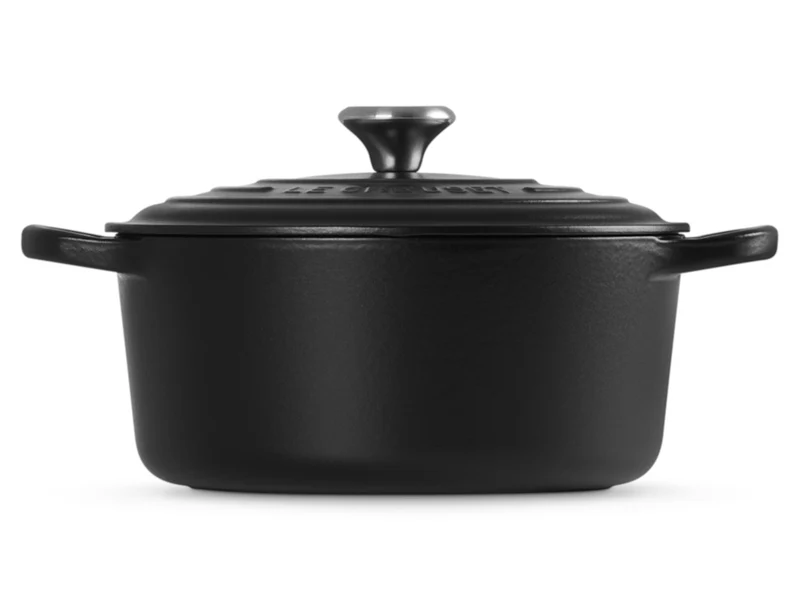 Le Creuset Bräter Signature rund schwarz matt 22cm