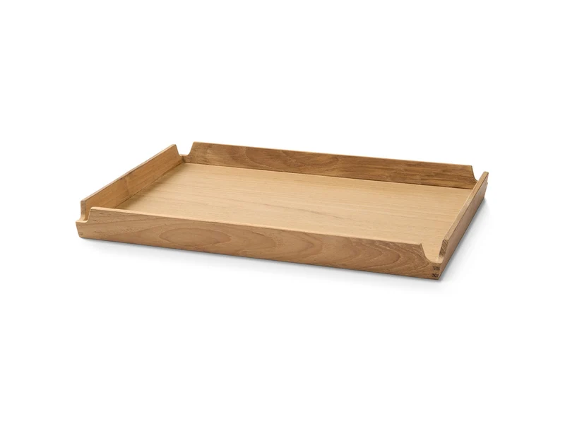 LIND DNA Nupo Tablett Teak Square M airy nougat 36x28cm