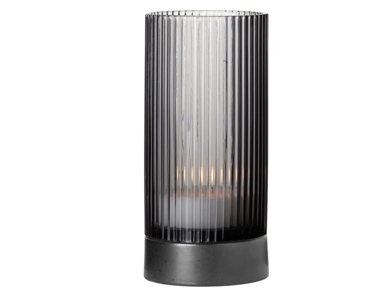 ASA Selection Juna Windlicht mit Porzellanfuß grey 17,8cm