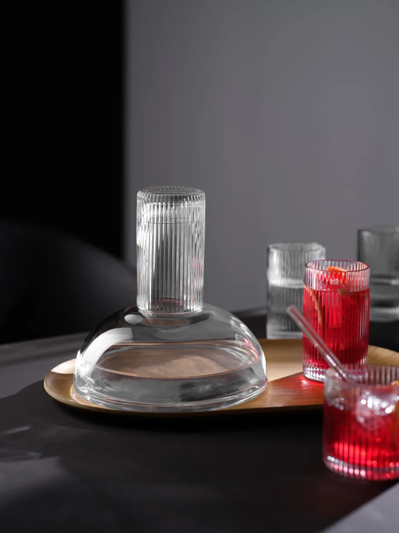 ASA Selection Juna Karaffe mit Trinkglas grey 1,3l