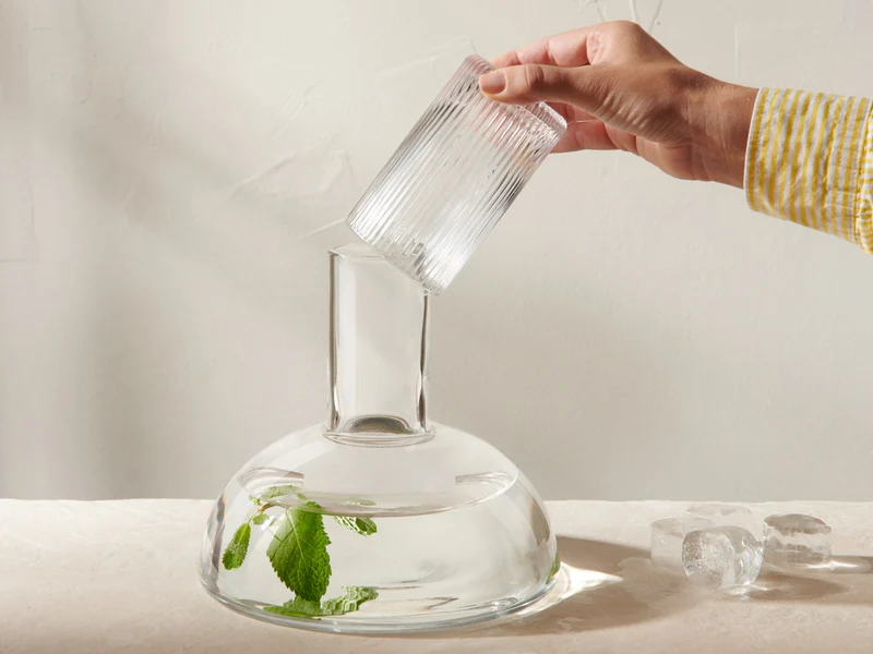 ASA Selection Juna Karaffe mit Trinkglas clear 1,3l