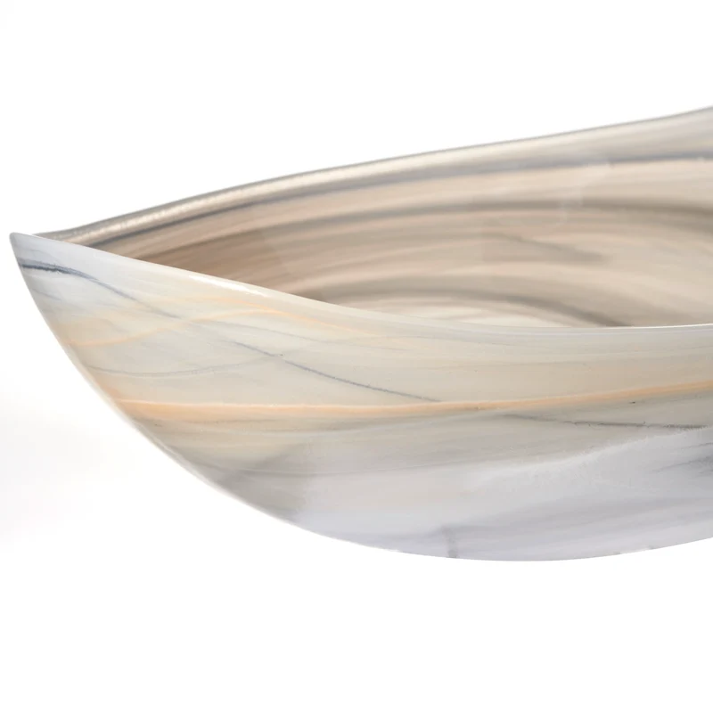 Schale ALABASTRO 32 cm beige oval