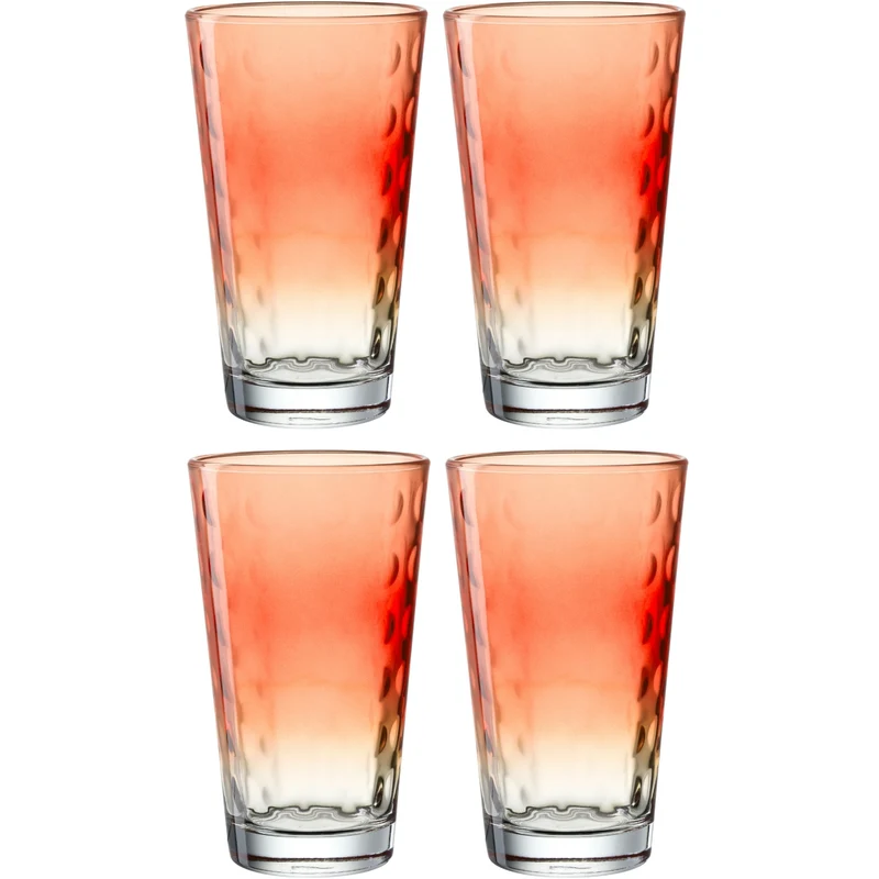 Trinkglas OPTIC 540 ml rot 4er Set