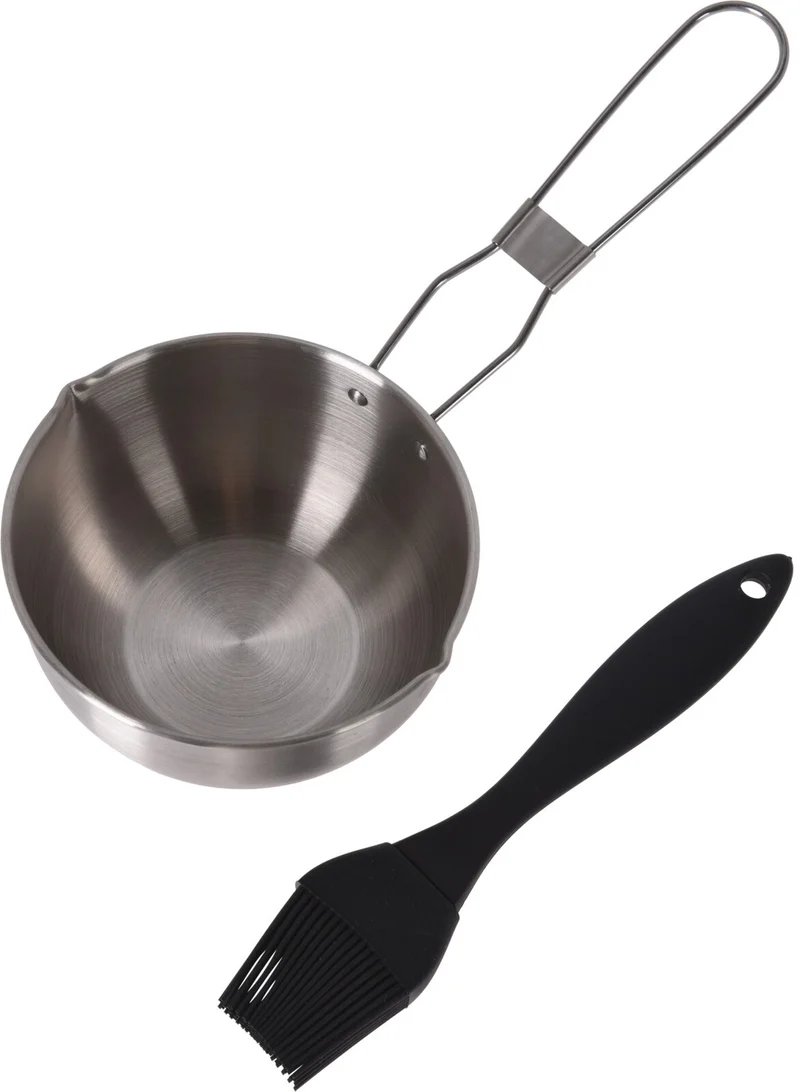 Cookinglife BBQ Topf Fire & Flavour RVS ø 11,5 cm - Inklusive schwarzer Silikonpinsel
