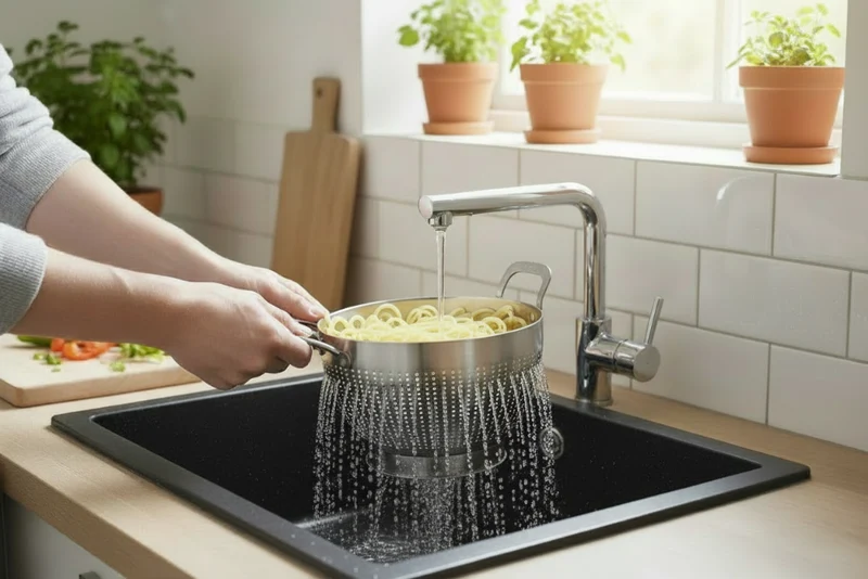 Cookinglife Abtropfsieb Edelstahl Ø 23,5 cm - Sieb Durchschlag - Silber