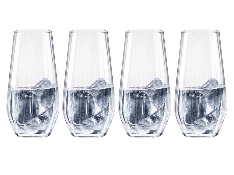 Cookinglife Longdrinkgläser Glas 580 ml - 4er Set Trinkglas - Verano