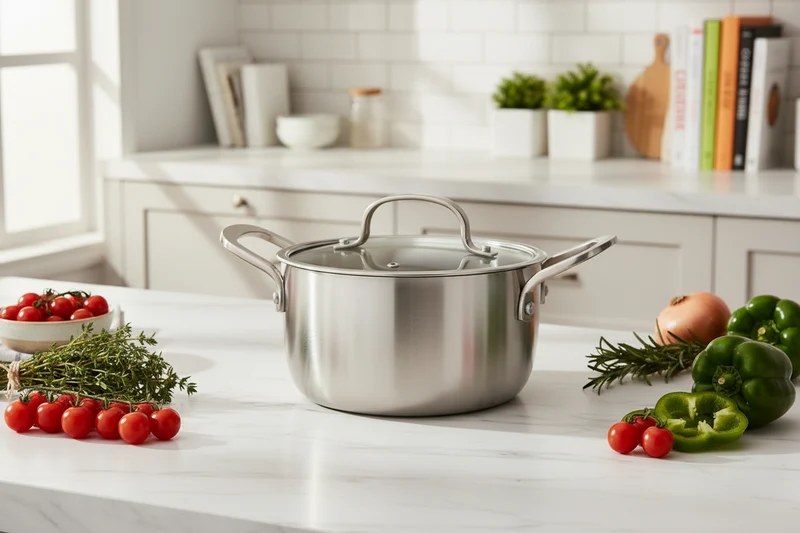 Cookinglife Kasserolle Edelstahl Ø16 cm/1,2 L - Saucen & Beilagen - Induktion
