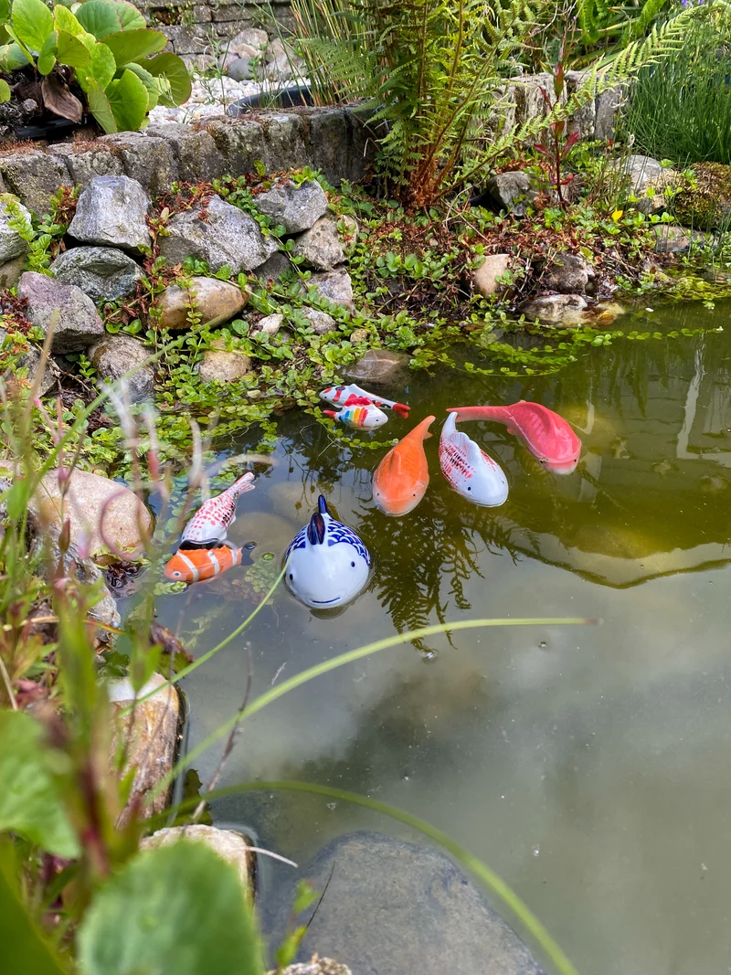 Fisch Porzellan 3 Farben sortiert L7-W5-H3cm