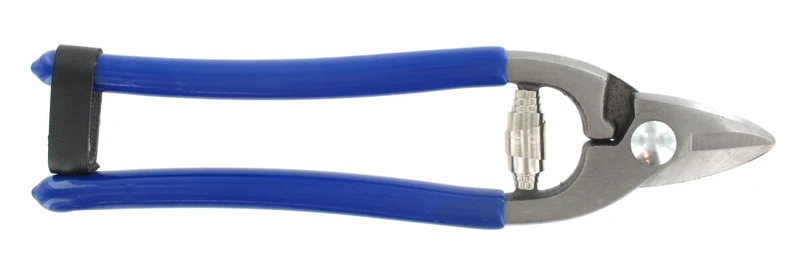 Drahtzange mit blauen Ledergriffen