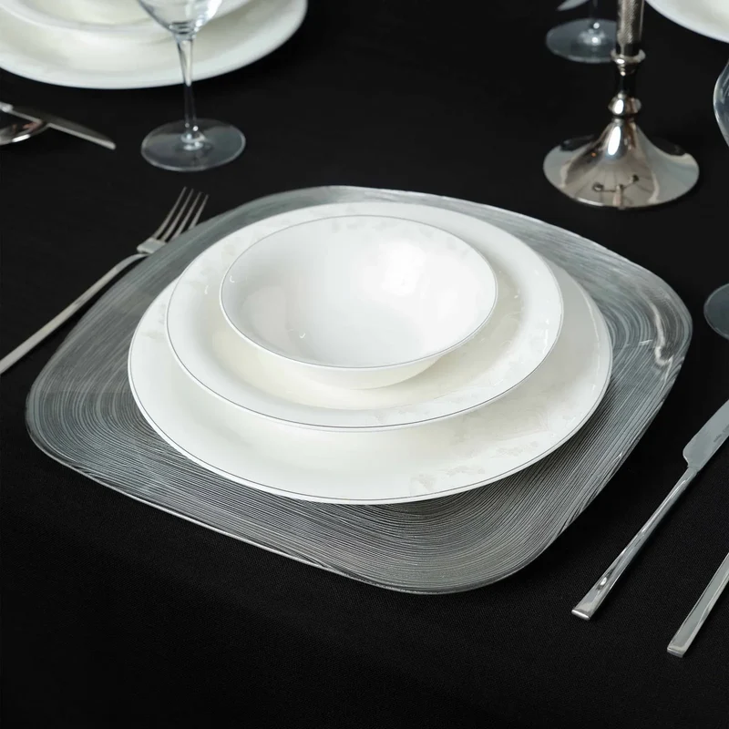Karaca Home Premium Runde Supla Silber