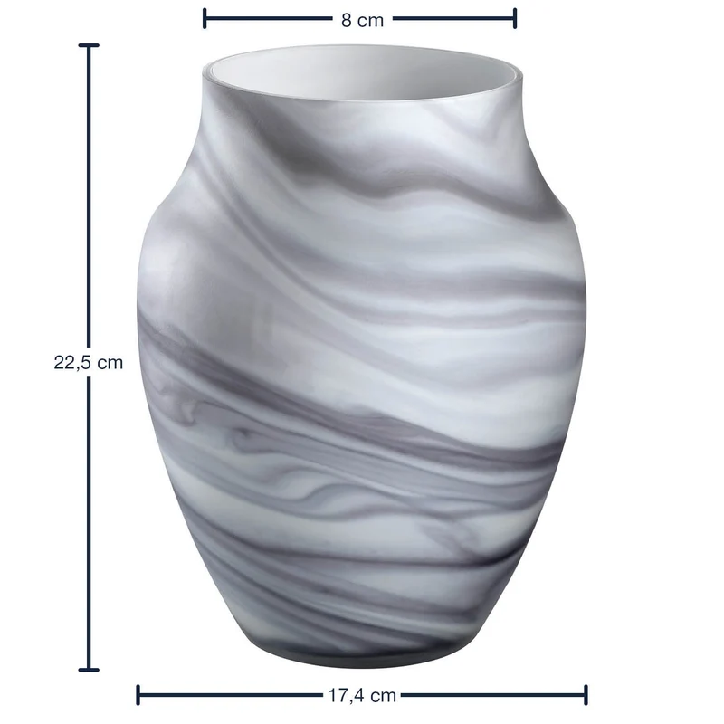 Vase POESIA 23 cm Marmoroptik