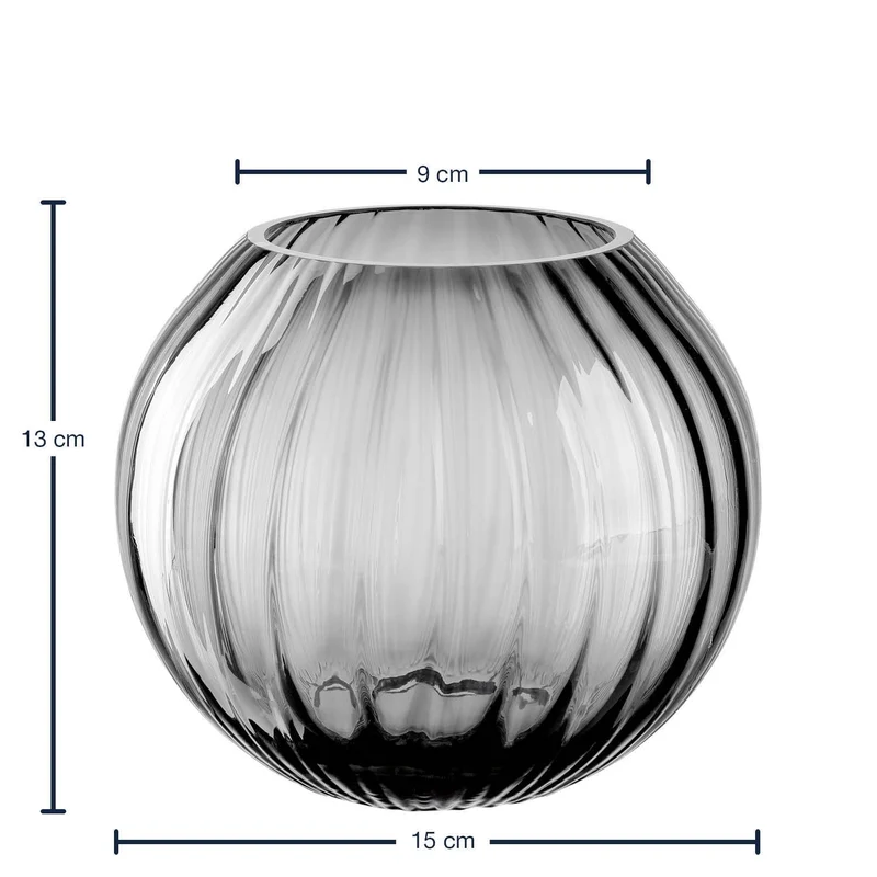 Kugelvase POESIA 13 cm grau