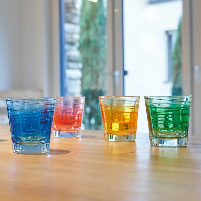 Trinkglas VARIO STRUTTURA 250 ml Farbverlauf 6er-Set