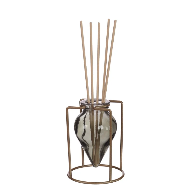 Diffuser glas Breeze grijs Ø8,5 h.22 cm