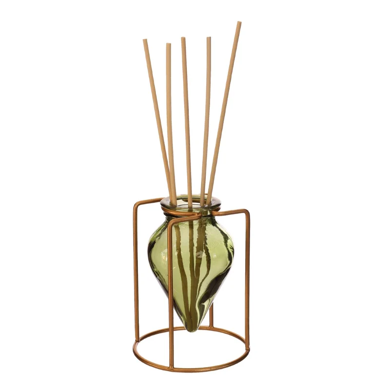 Diffuser glas Breeze groen Ø8,5 h.22 cm