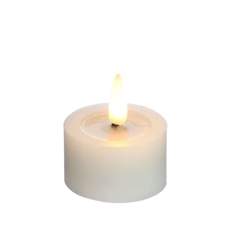 Led oplaadbare theelicht wax set 4 w.USBc-kabel