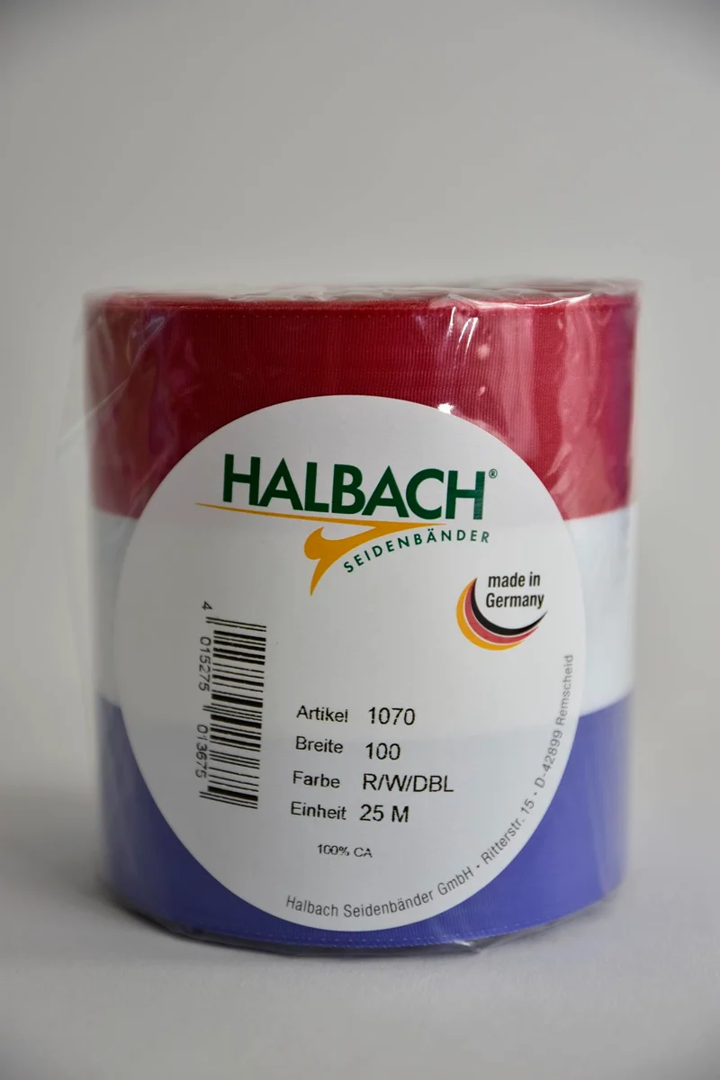 Garnfaden rot/weiß/blau 100m/25m