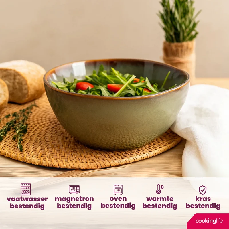 Cookinglife Suppenschalen / Schalen Sabi Grün ø 15 cm - 6 Stück