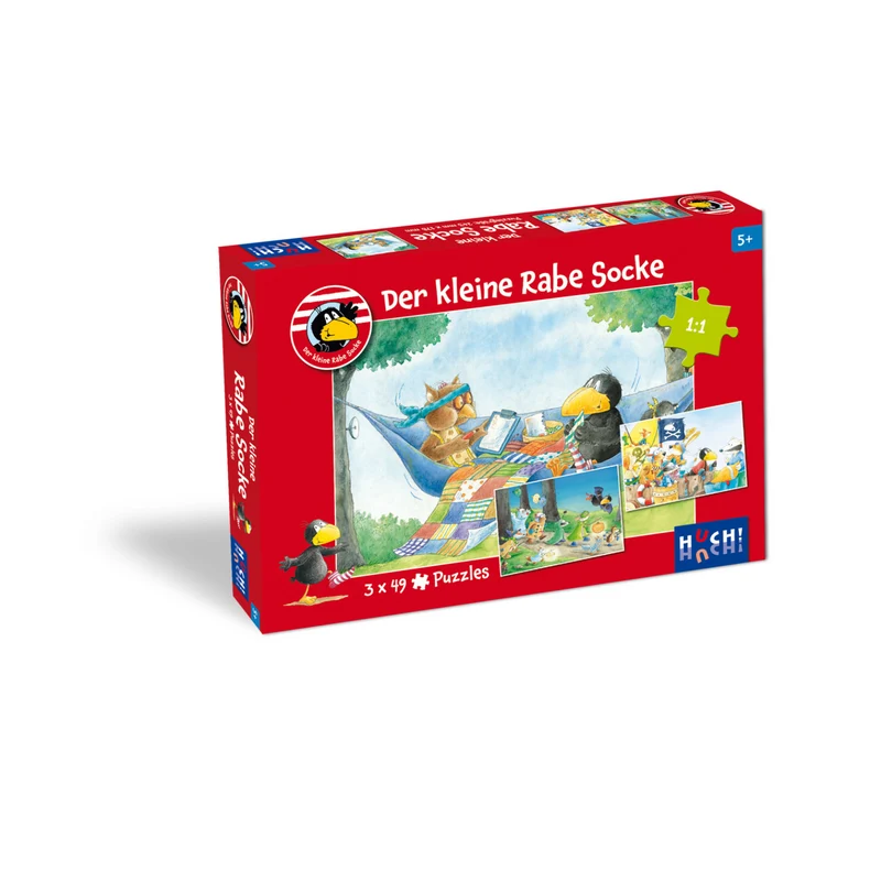 Der kleine Rabe Socke – Puzzle 3 x 49 Teile