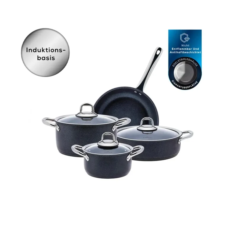 Karaca Diamond Steel Plus 7-teiliges Kochtopfset