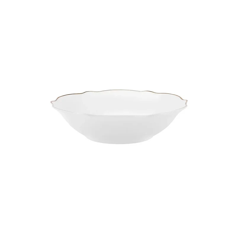 Karaca Daisy Gold Wave Shape tiefe Schüssel 27-teilig 6 Personen Geschirr-Set