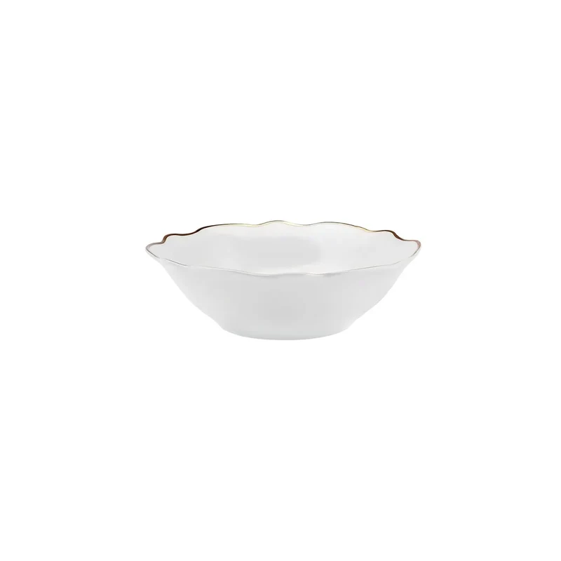 Karaca Daisy Gold Wave Shape tiefe Schüssel 27-teilig 6 Personen Geschirr-Set