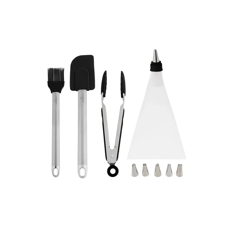 Karaca Eka 10 Stück Tortenservice Utensilien Set-(Schwarz)