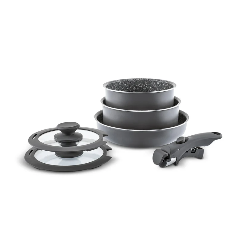 Karaca Comfort 6-teiliges Kochgeschirr-Set mit Abnehmbaren Griffen
