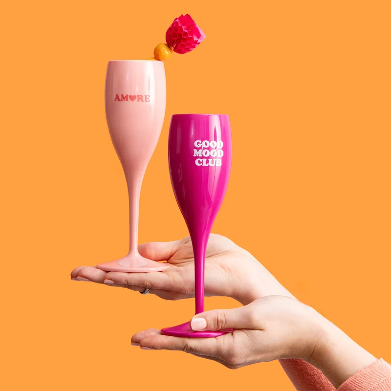 Glas mit Druck CHEERS No. 1 AMORE